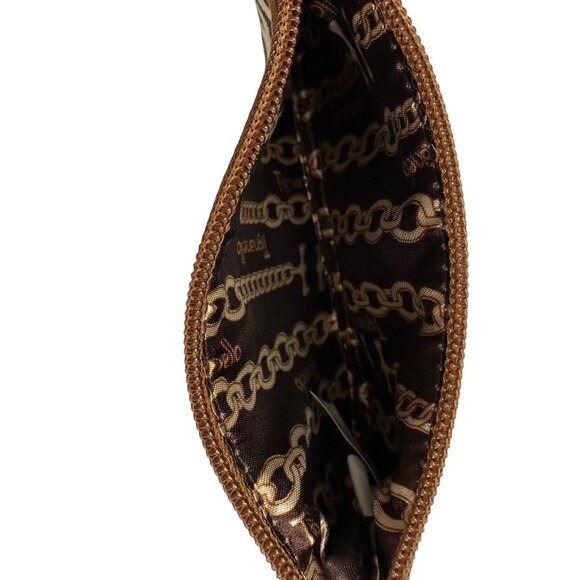 Tignanello Women's Pebbled Leather Shoulder Handbag Purse Brown With Wristlet - Picture 16 of 16